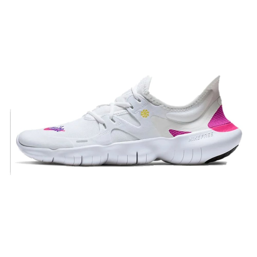 NIKE FREE RN 5.0 JDI JUST DO IT Sneakers Women's 8.5 White Fuchsia